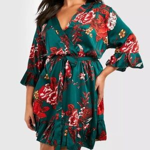 Plus Oriental Floral Wrap
Belted Dress